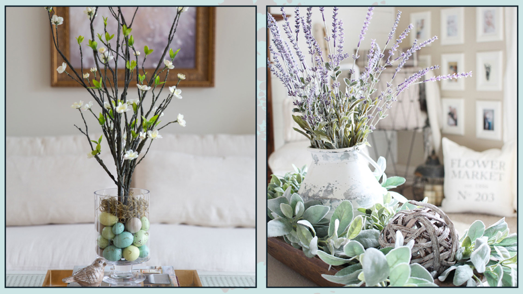 Bella primavera fiori e cesto di vimini sul tavolo. Decorazioni