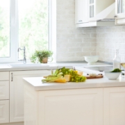 white kitchen and bathroom